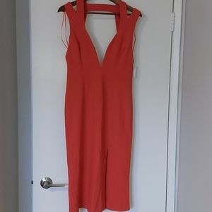 Backless Deep V neck dress